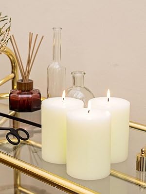 Ivory pillar candles