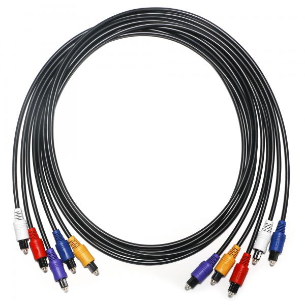 Quality RCA Cable Optic Digital Audio Cable 5 Color Plastic Connector 1.5m - 5m For DVD for sale