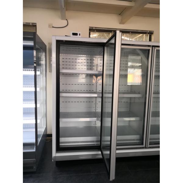 Quality Refrigerated Vertical Glass Door Freezer, Multideck Frozen Food Cabinets for sale