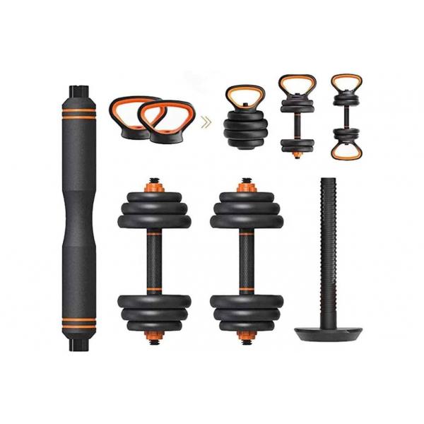 Quality Multi Function Gym Fitness Dumbbell Barbell Sets With Cement for sale