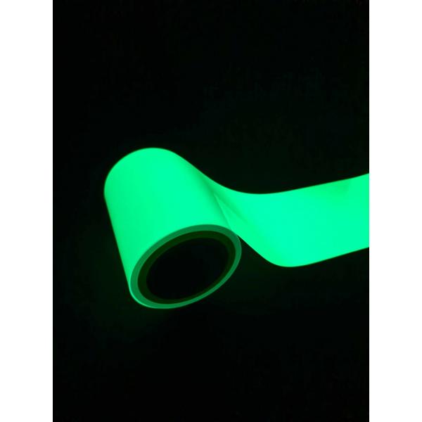 Quality Photoluminescent Vinyl Film Tape PES Adhesive Glow In The Dark Adhesive Strips for sale