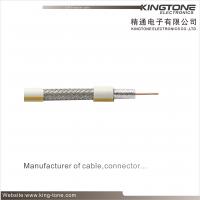 China PE Jacket with Messenger RG6 CATV Coaxial Cable 18AWG CCS Conductor for Satellite TV for sale