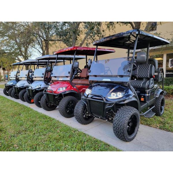 Quality China Six seater Golf cart Made in China 48V5KW with back up camera for sale