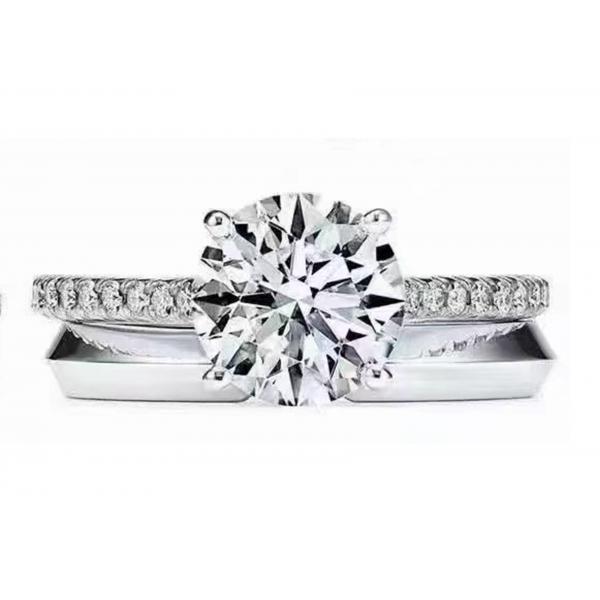 Quality 38pcs Natural Diamond Engagement Ring Settings Round Cut 1.2ct RD7MM for sale