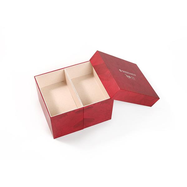 Quality 2 Tiers Red Cardboard Candy Boxes Packaging Mid Autumn For Mooncake for sale