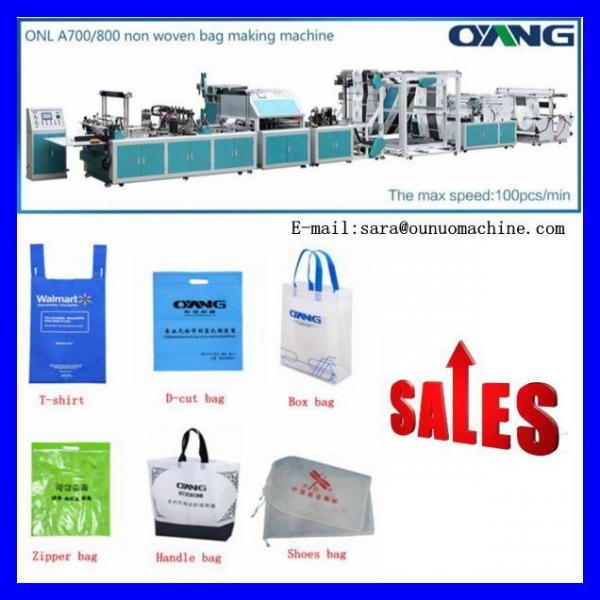 Quality Full Automatic PP Non Woven Bag Making Machine / Making Zipper Bag for sale