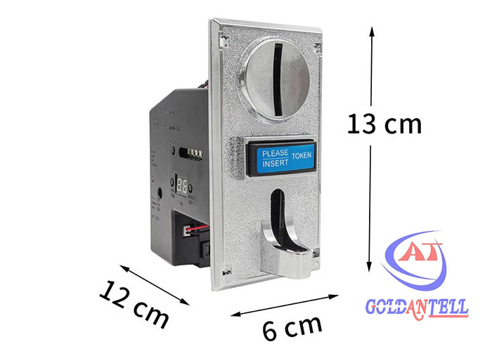 China 18mm Coin Operated Turnstile CPU Programmable Multi Coin Selector Collection System factory