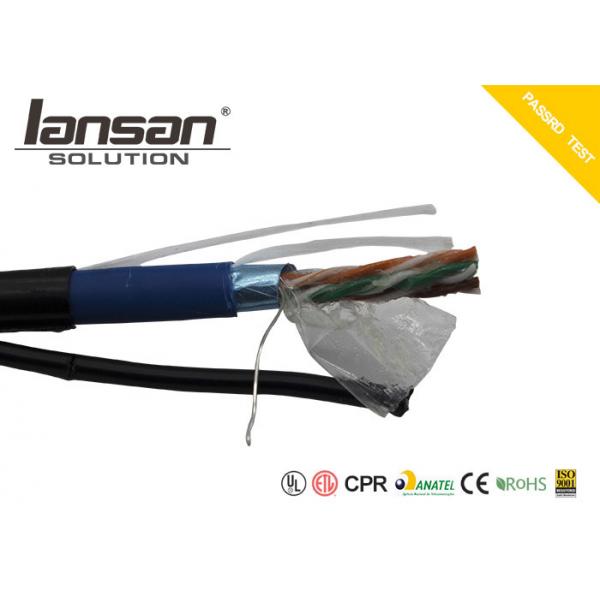 Quality BC Outdoor UTP Cat5e Cable FTP 24AWG PVC PE With Messenger Jelly for sale