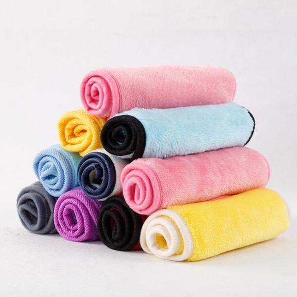 Quality Embroidery Magic Makeup Eraser Velour Microfiber Cloth For Removing Makeup for sale