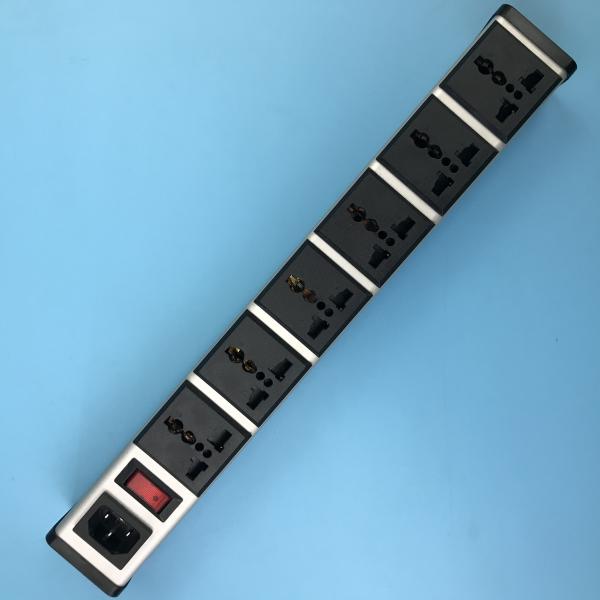 Quality Multifunction IEC320 C14 Inlet 6 Outlet Universal Power Strip for sale