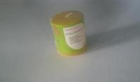 China 6pk Yellow Citronella scented mini pillar candle with the printed box shrinked factory