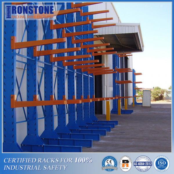 Quality High Strength Steel Heavy Duty Industrial Cantilever Rack For Long Items Storage for sale