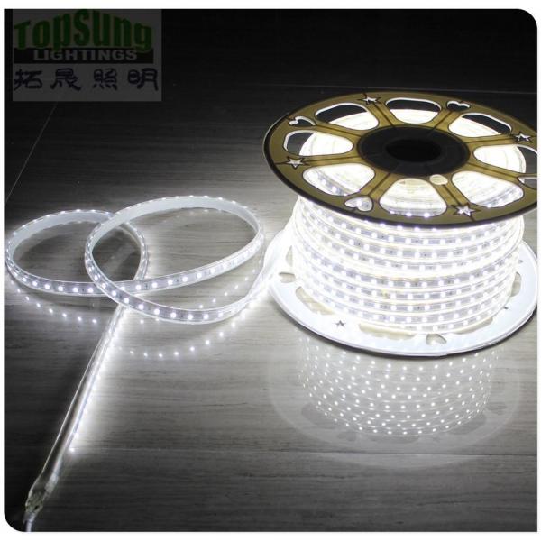Quality 50m high CRI waterproof flexible led strip light 5050 smd 240VAC white strips ribbon for sale