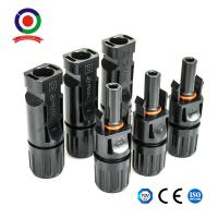 China 14 Awg 5 Pairs Mc4 Solar Panel Connectors In Black Color factory
