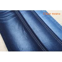 China 9oz 63 Cotton 36 Polyester 1 Spandex right hand Denim Twill Weave Fabric factory