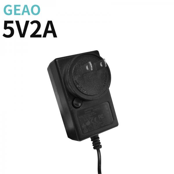 Quality Black DC 5V 2A Interchangeable Plug Power Adapter Lightweight for sale