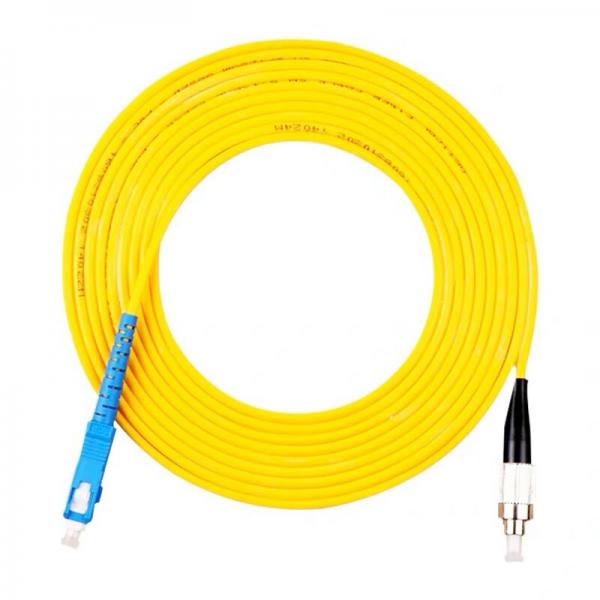 Quality FC UPC To SC UPC Simplex 3.0mm PVC Single Mode Fiber Patch Cable , Jumper Fiber Patch Cord for sale