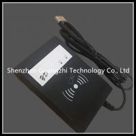 China Black Rfid Card Reader 13.56mhz Long Range , Contactless Card Reader With Buzzer factory