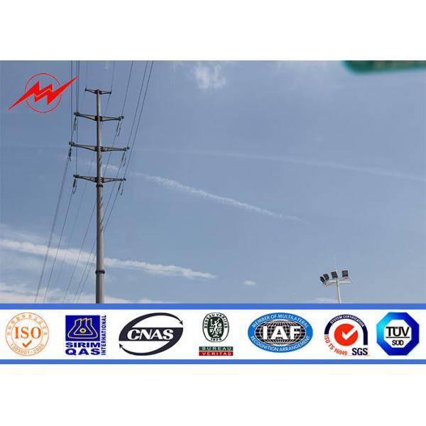 Quality Electrical Q345 Hot Rolled Galvanized Steel Power Poles For Distribution Line for sale