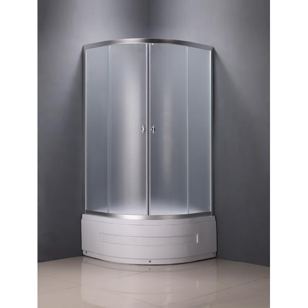 Quality Silver Aluminum Frame Frameless Corner Shower Enclosures for sale