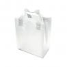 China Semi-Transparent FROSTED (SMALL) Rigid Plastic Soft Loop Handle Gift / Retail Shopping Bags factory