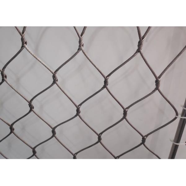 Quality Knotted Tensile Rhombus Flexible Stainless Steel Cable Mesh 7*7 7*19 for sale