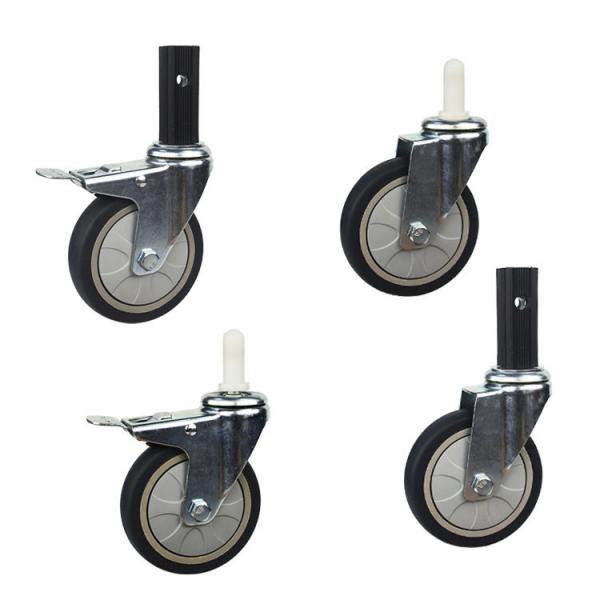 Quality 100mm TPR Trolley Wheels Heavy Duty With Square Stem for sale