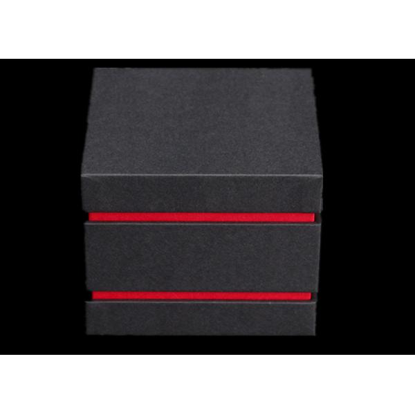 Quality Black & Red Paper Watch Box Cardboard Covered Gift Packaging Custom Logo for sale