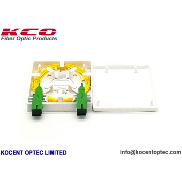 Quality 2 Port Fiber Optic Termination Box SC / APC Optica Fibra Socket Roseta Face Plate for sale