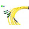 China MPO Trunk Cable Pre - terminated Fanout 3.0mm 48 Cores 9 / 125μm MPO Female - MPO Female OS2 LSZH Yellow factory