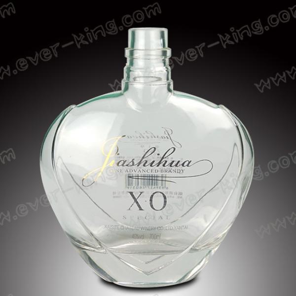 Quality Plastic Cap Transparent 750ml Alcohol Bottle For Spirit for sale