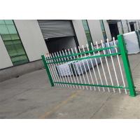 Quality Green Powder Coating Picket Top H3m Tubular Metal Fence for sale