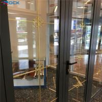 Quality Golden 5*8 georgian glazing bars with flower decoration for glass door accessories for sale