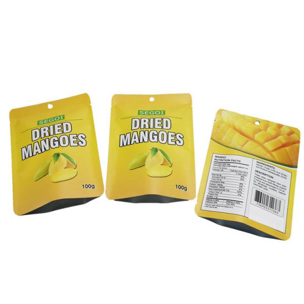 Quality Dried Fruit Packet Foil Resealable Snack Packaging Bags for sale