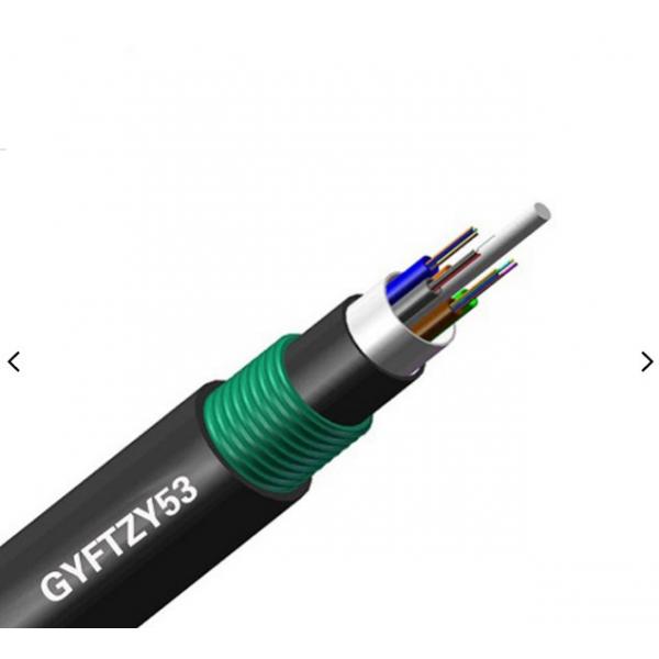 Quality Armored Fire Retardant Cable , GYFTZY53 48 Core Fiber Optic Cable for sale