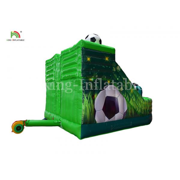 Quality Green Football Childrens Inflatable Bouncy Castle Jumping House Combo Slide For for sale