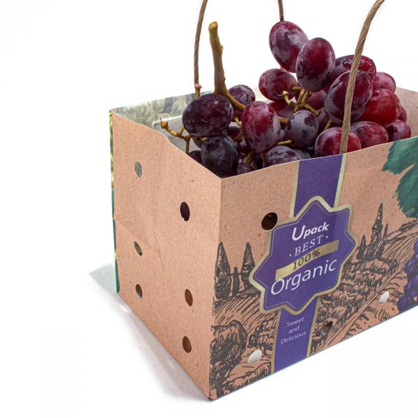 Quality OEM ODM Fruit Paper Bags Sustainable Recyclable With Handle for sale