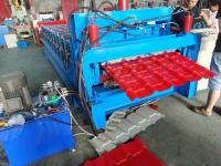 China Bamboo 5.5kw Glazed Tile Roll Forming Machine Use Steel Material factory
