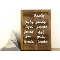 China Non Black Felt Menu Letter Board Solid Oak Wooden Message Board with Stand factory