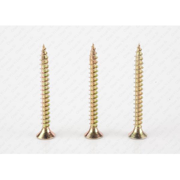 Quality Torx Drive Chipboard Screws 6 Nibs Hardened Cuting Thread Yellow Zinc Passivated for sale