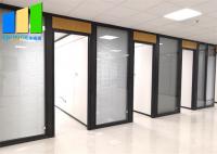 China 10mm Clear Tempered Frosted Glass Office Partition Walls With Aluminum Frames factory