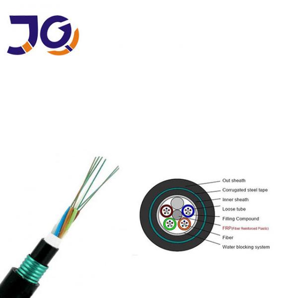 Quality Outdoor GYTA53 2-288cores Armoured Optical Fiber Cable for sale