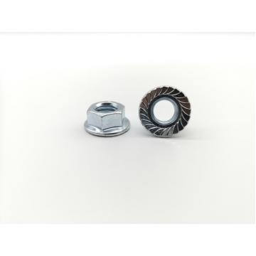 Quality Zinc Finish Serrated Hex Flange Nuts DIN 6923 M5 To M20 Class 8 for sale