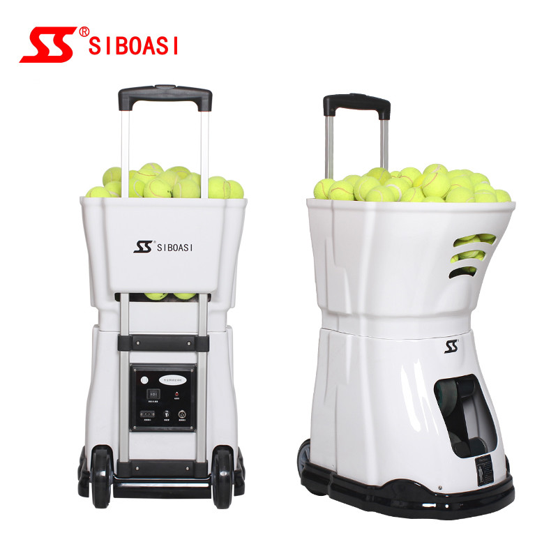 China AC Power Portable Tennis Ball Shooter Machine Horizontal Angle for sale