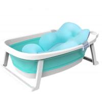 China Foldable baby bathtub with a cushion Included for sale