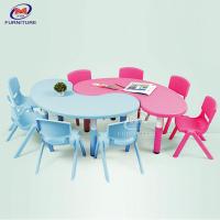 China U Shape Half Moon Preschool Table And Chairs childrens plastic chairs For Kindergarten factory