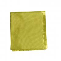 Quality 1500D Kevlar Fire Resistant Fabric , Woven Yellow Para Aramid Cloth for sale