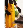 China Barber Butcher Pockets Apron BBQ Tools 100% Leather Materials Fashion Designing factory