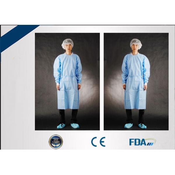 Quality Breathable Disposable Surgical Gown For Alcohol / Blood / Bacteria Invading Prevention for sale