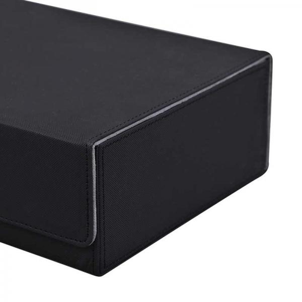Quality Elegant Black Leather Gift Box Cards Set Packaging Box for sale